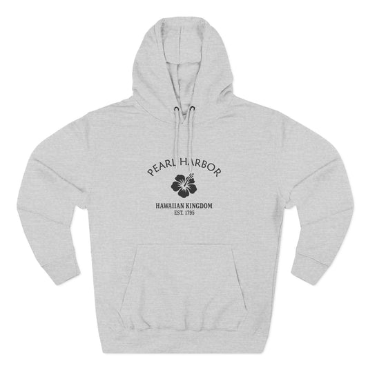 Pearl Harbor Hawaii Vintage Retro Unisex Heavy Cotton Hoodie - Black Logo