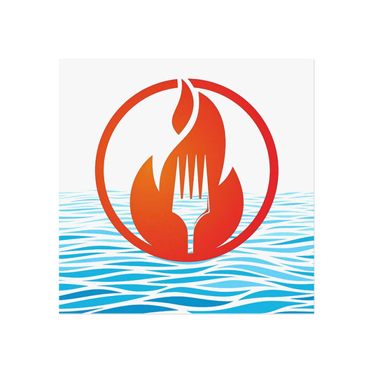 Eat Fire Spring Vintage Retro Giclée Print Art Series Poster - Image Logo