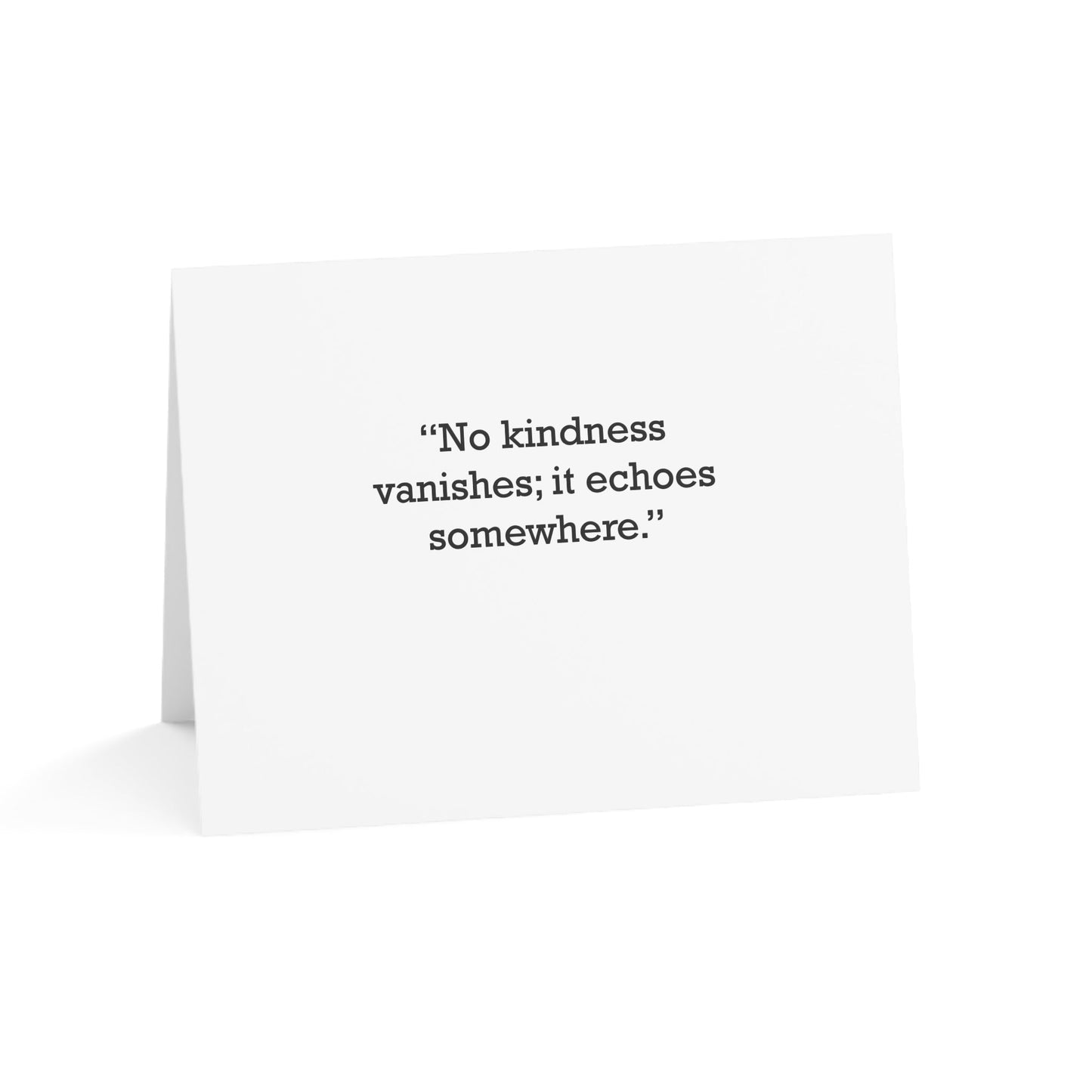 Quote 33 No Kindness Vanishes Vintage Retro Thank You Card Set - Black Logo