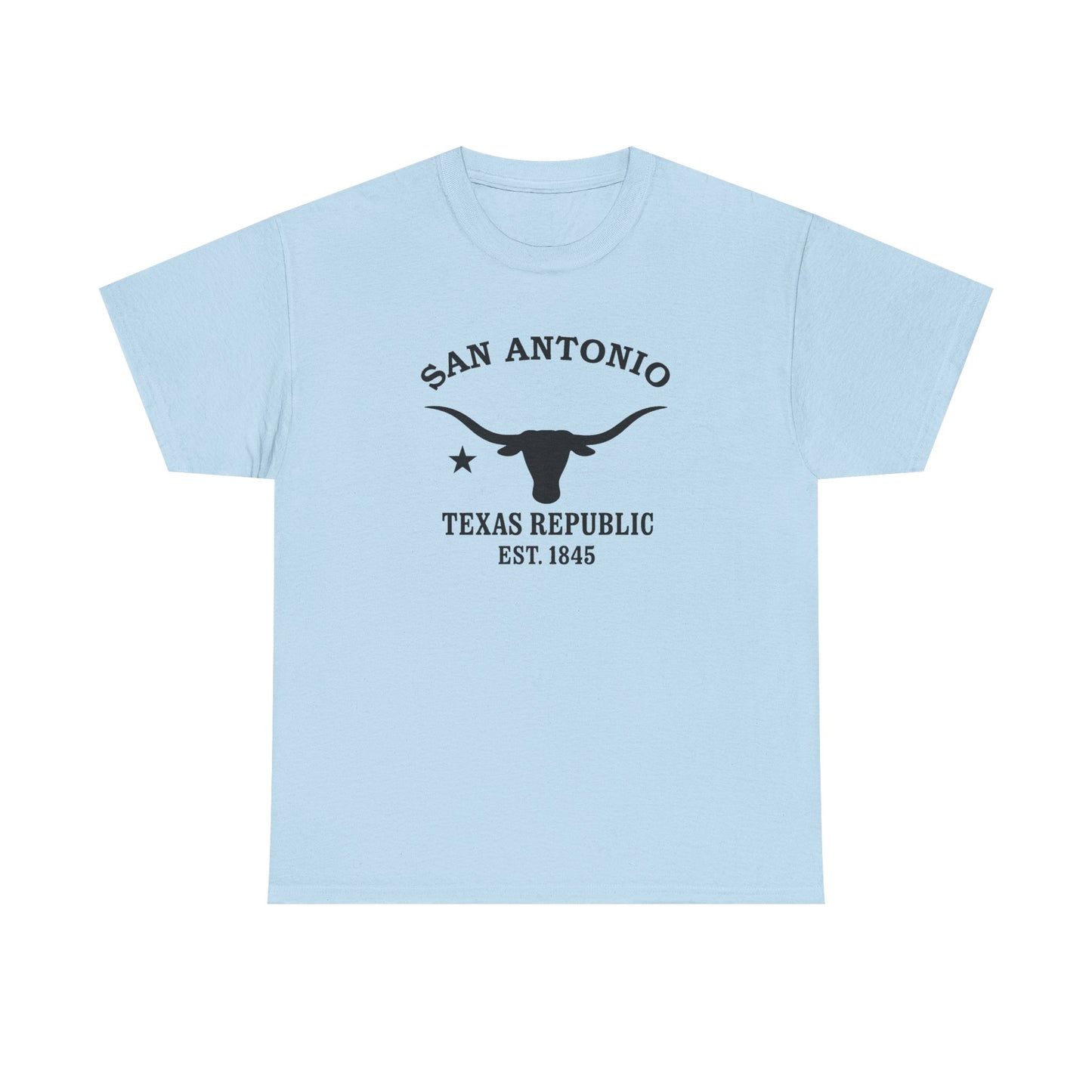 San Antonio Texas Vintage Retro Unisex Heavy Cotton Tee - Black Logo