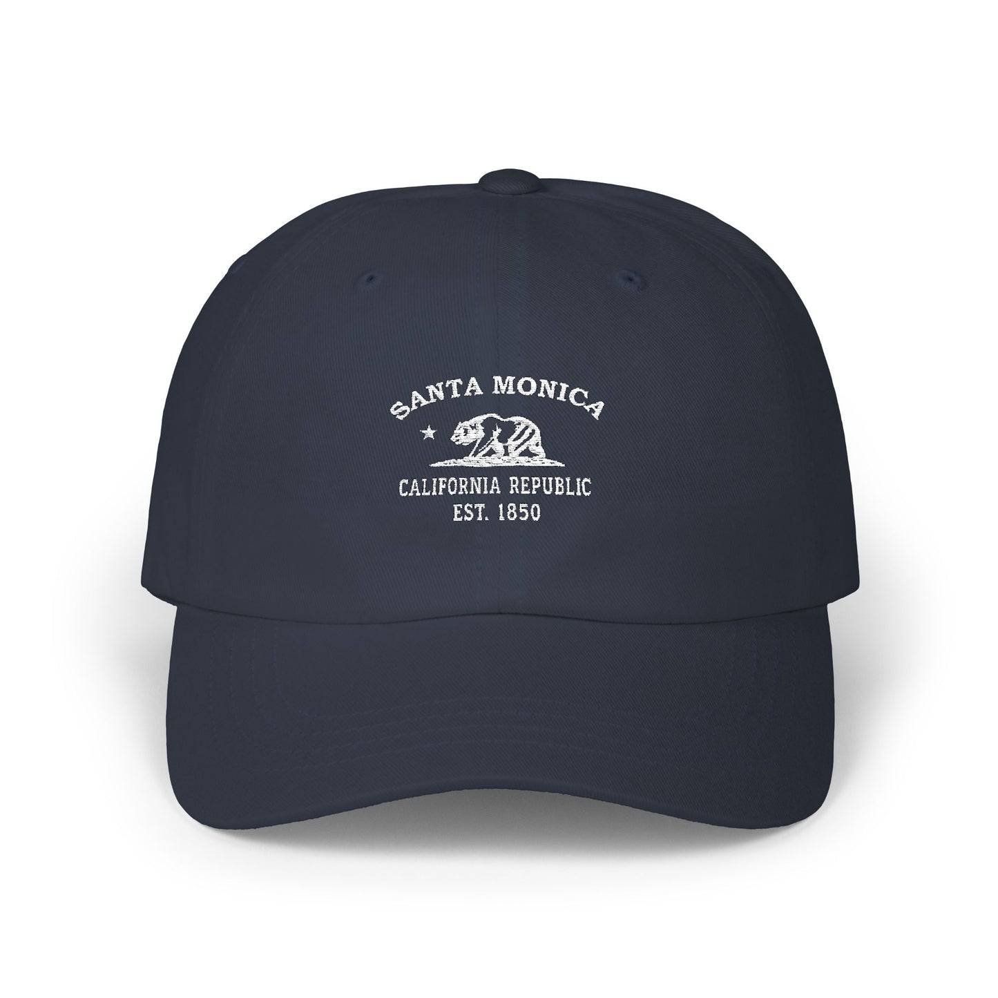 Santa Monica California Classic Cotten Cap - White Logo