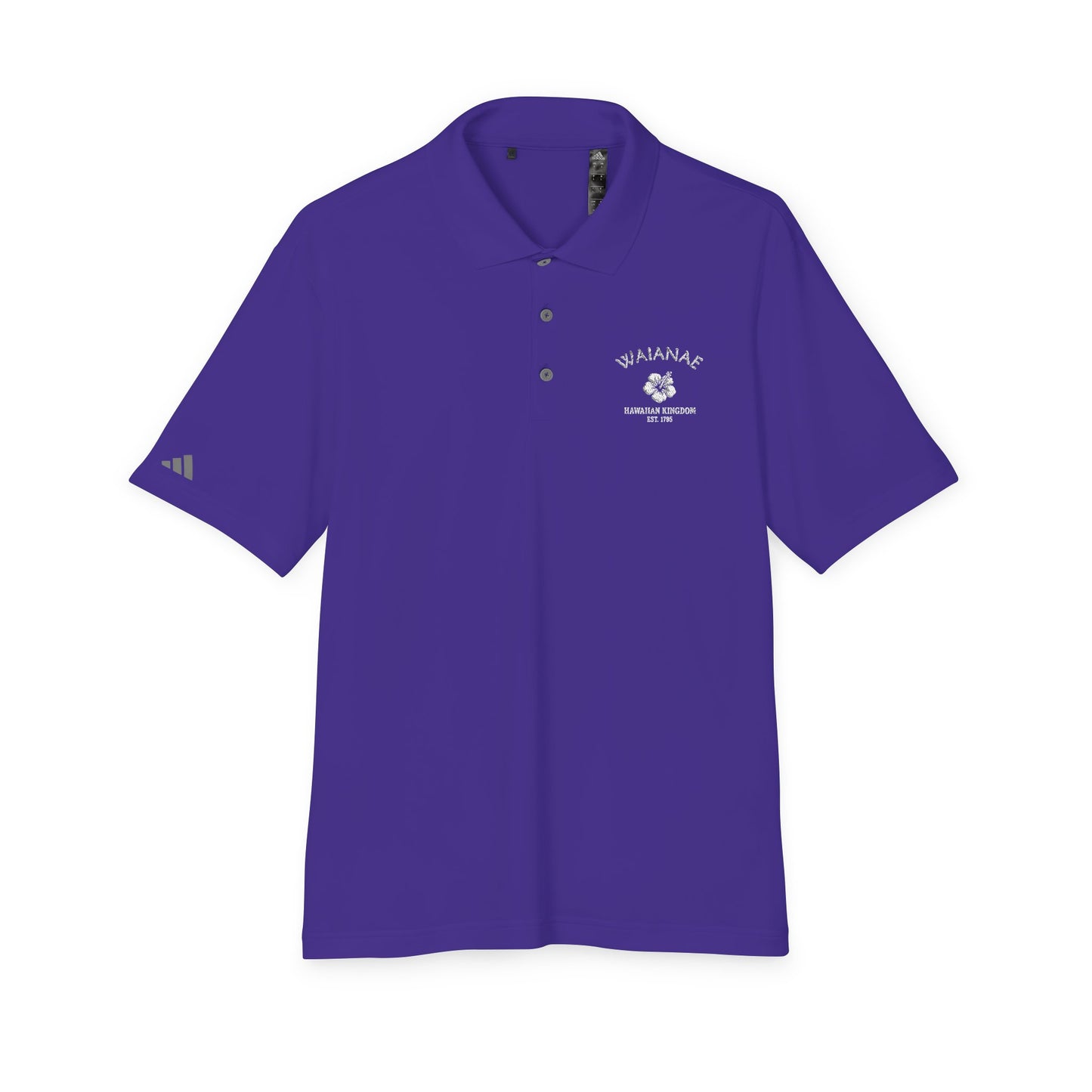 Waianae Hawaii Embroidered Vintage Retro Performance Polo Shirt - White Logo