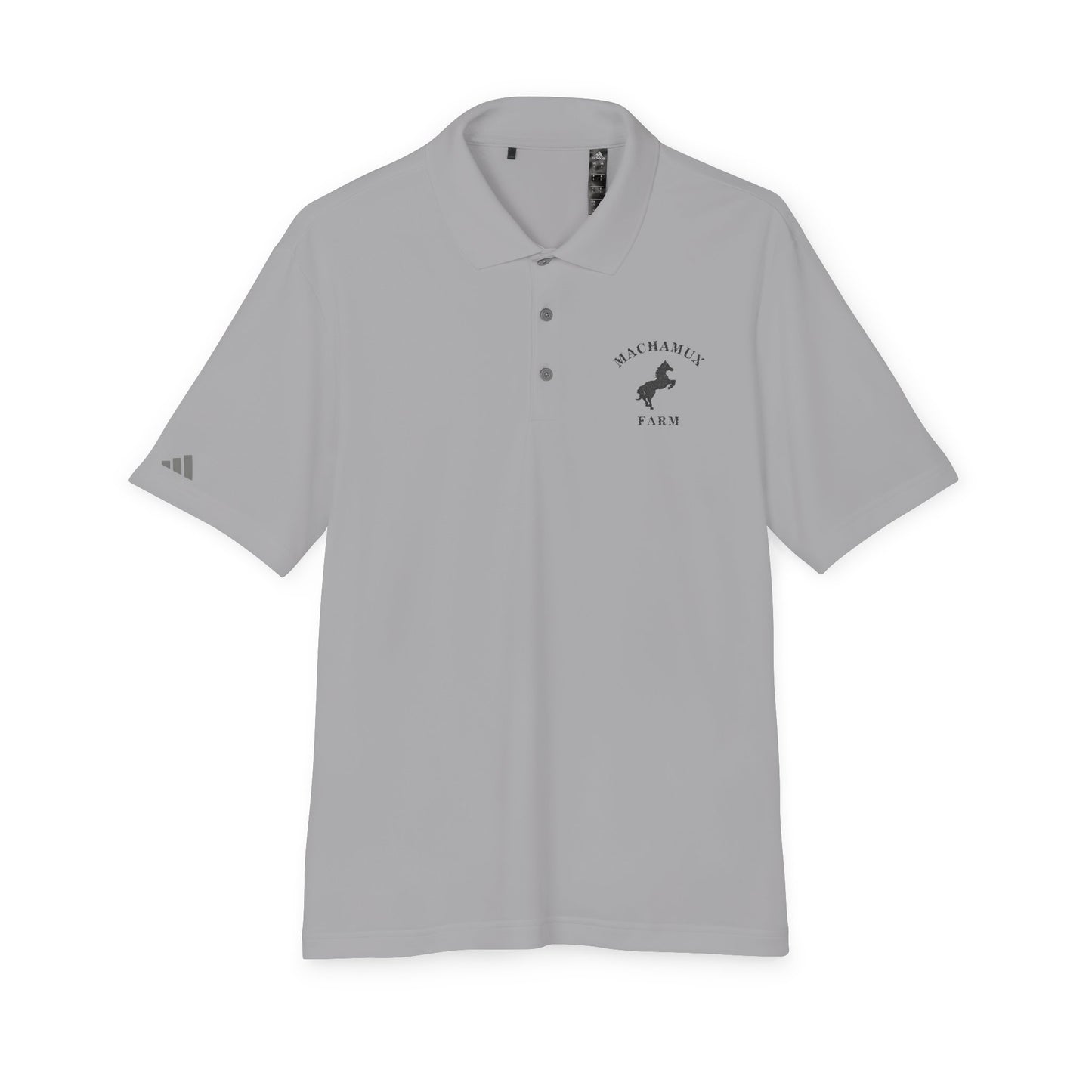 Machamux Farm Vintage Retro Embroidered Performance Polo Shirt - Black Logo