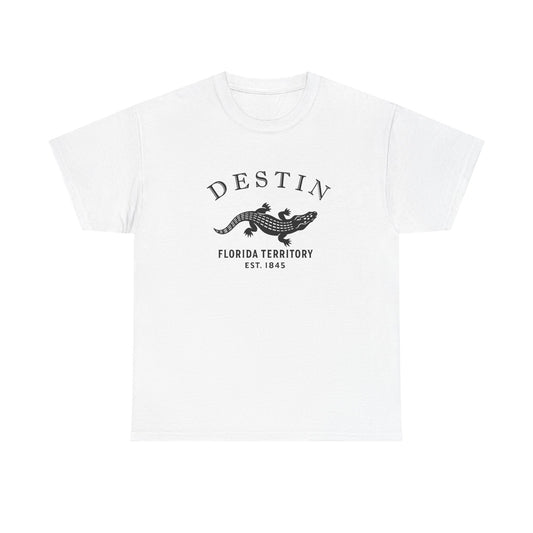 Destin Florida Vintage Retro Unisex Heavy Cotton Tee - Black Logo
