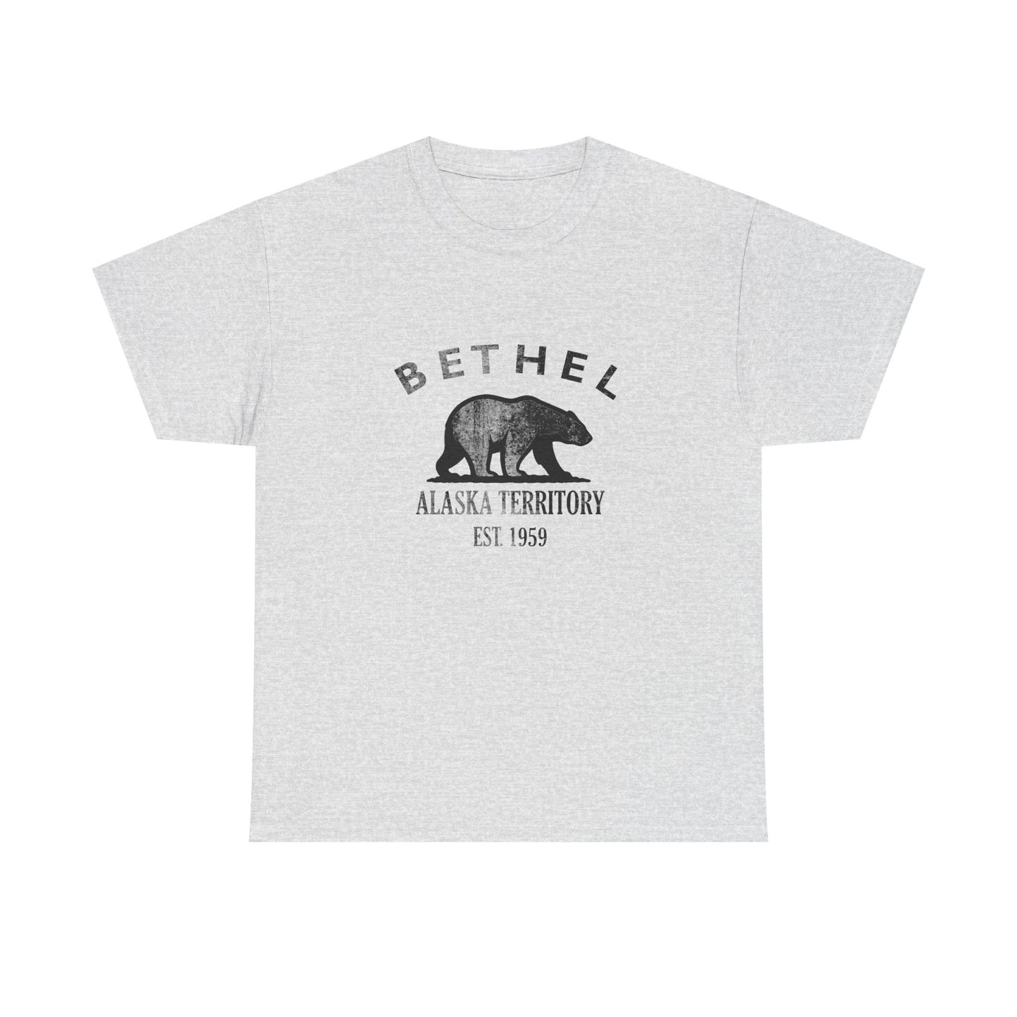 Bethel Alaska Vintage Retro Unisex Heavy Cotton Tee - Black Logo