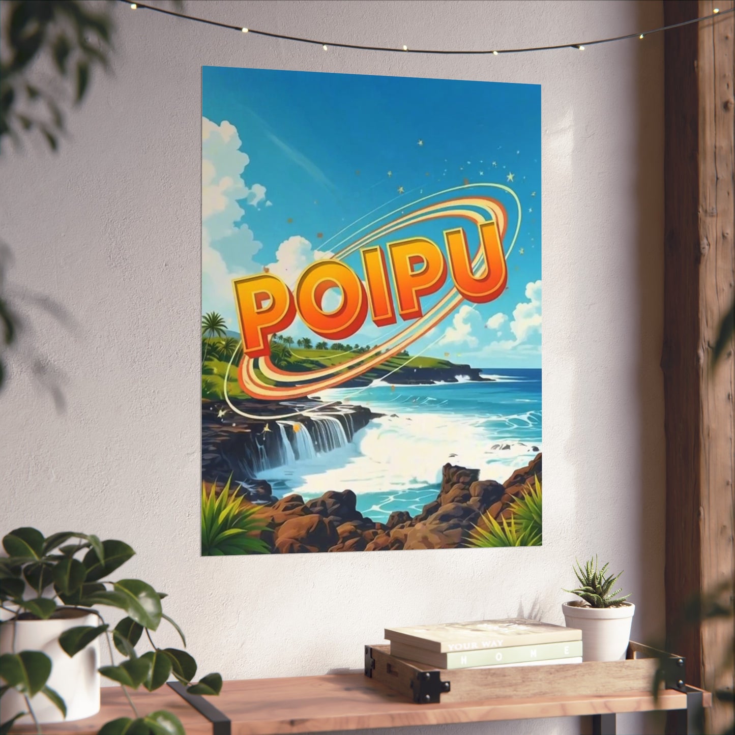 Poipu Hawaii Vintage Retro Giclée Print Art Series Poster