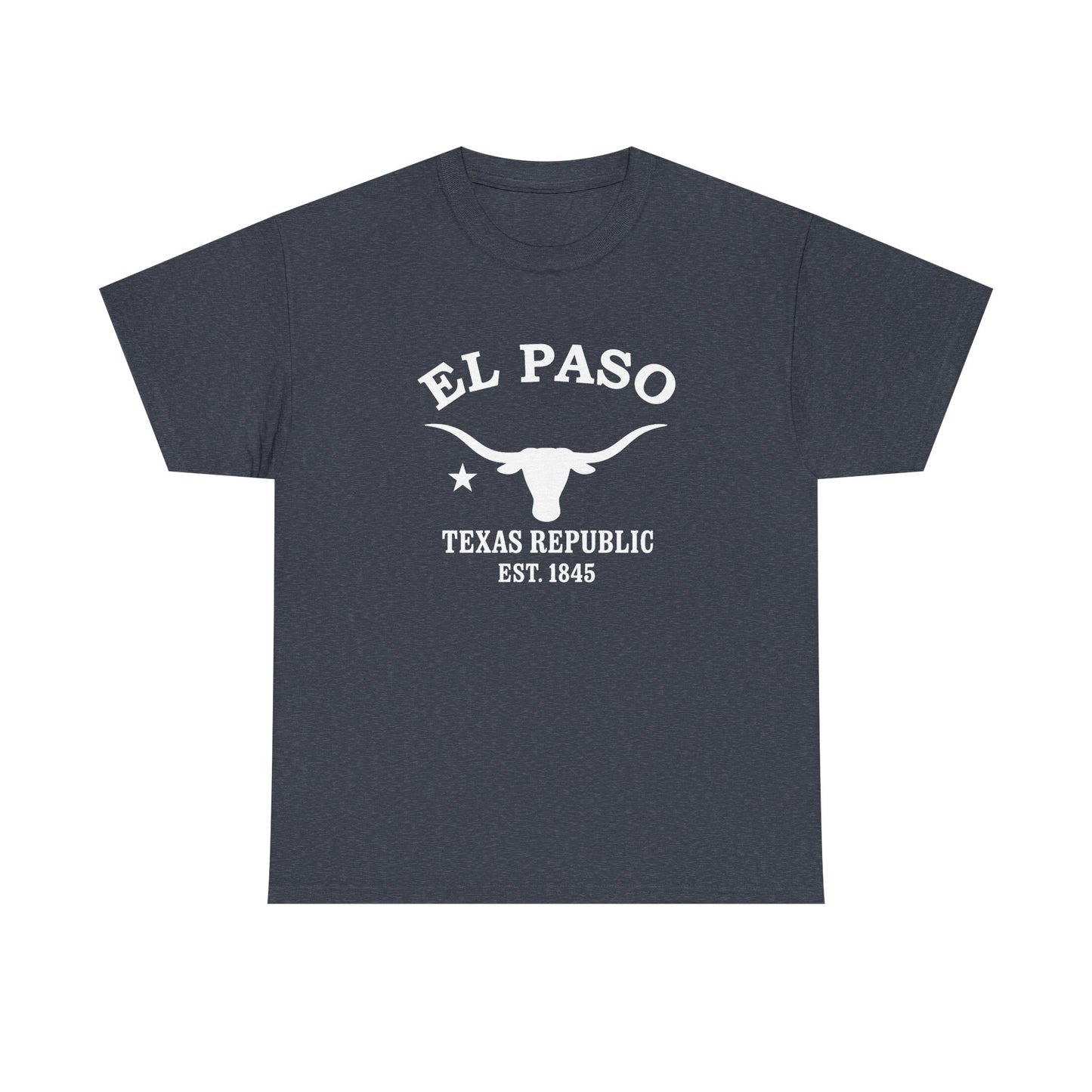 El Paso Texas Vintage Retro Unisex Heavy Cotton Tee - White Logo