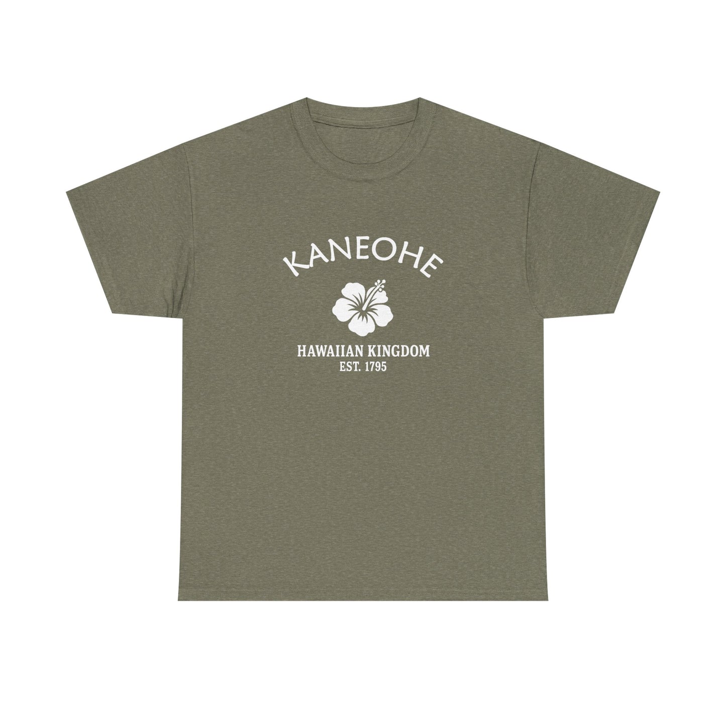 Kaneohe Hawaii Vintage Retro Unisex Heavy Cotton Tee - White Logo