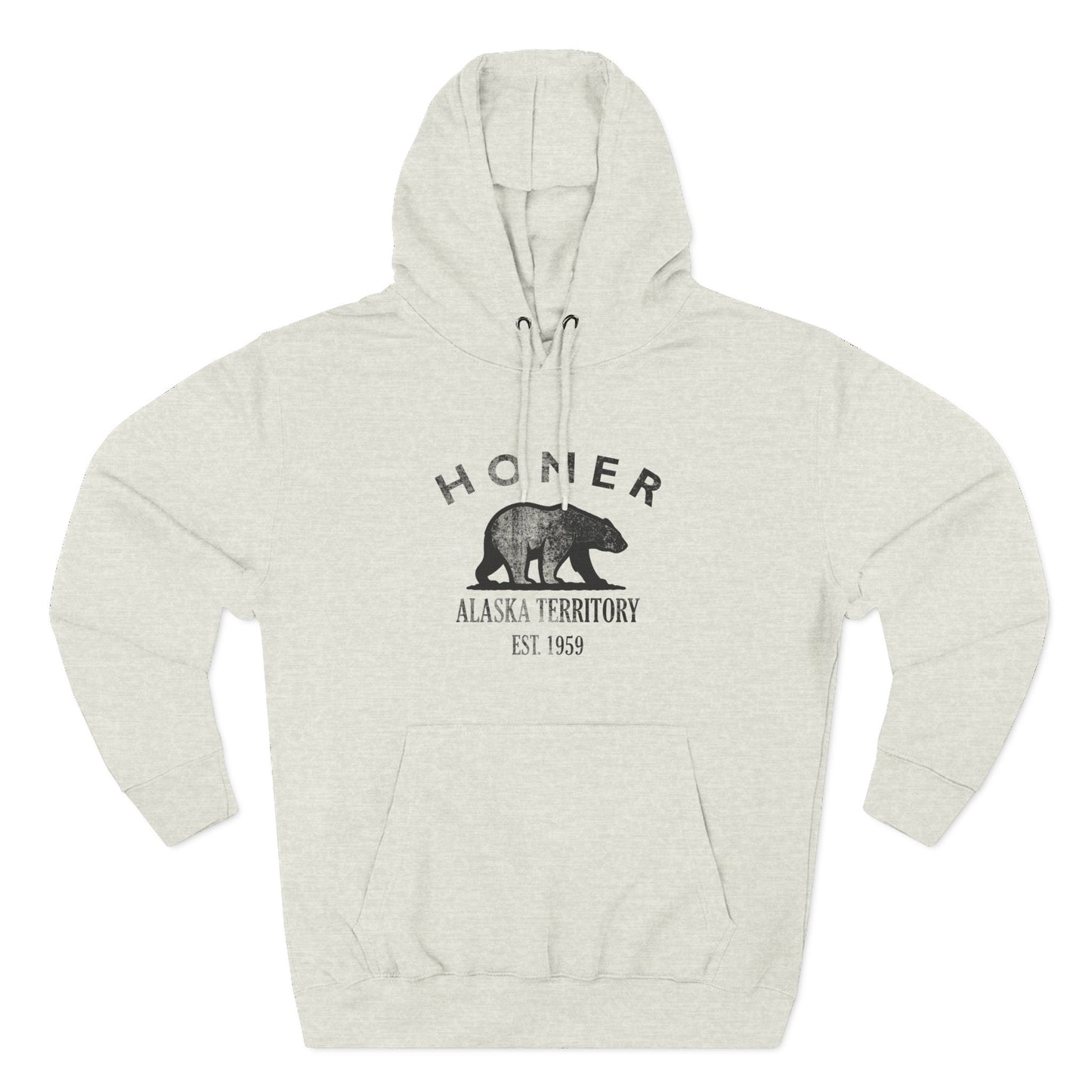 Homer Alaska Vintage Retro Unisex Heavy Cotton Hoodie - Black Logo
