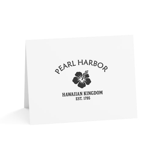 Pearl Harbor Hawaii Vintage Retro Thank You Card Set - Black Logo