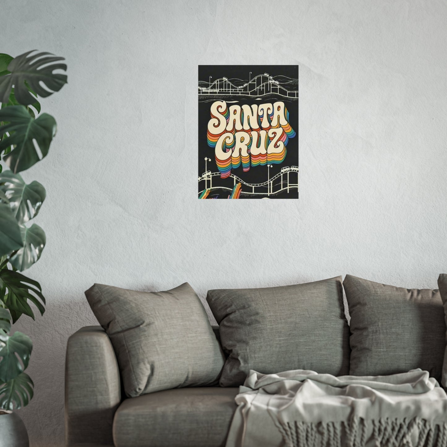 Santa Cruz California Vintage Retro Giclée Print Art Series Poster