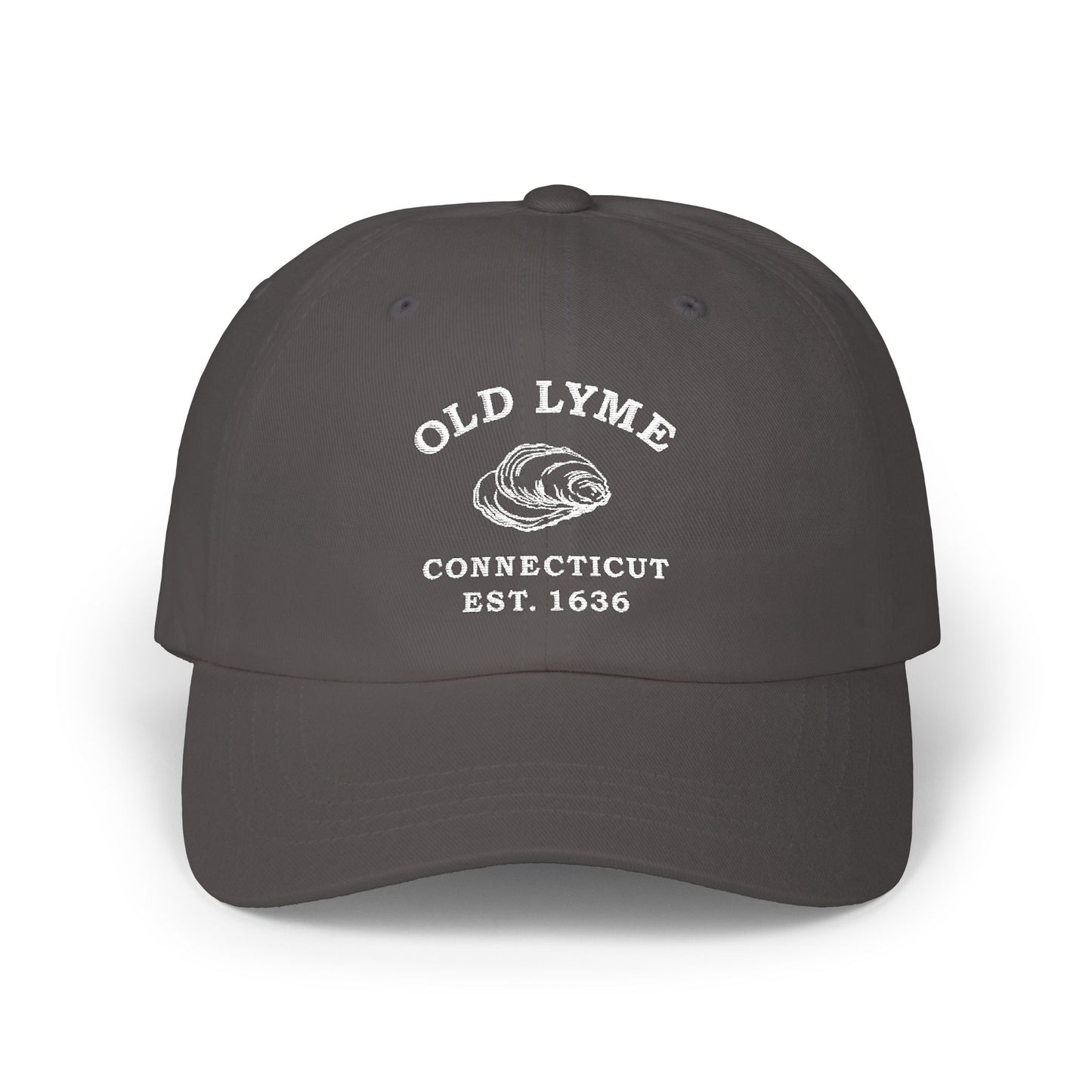 Old Lyme Connecticut Classic Cotton Cap - White Logo