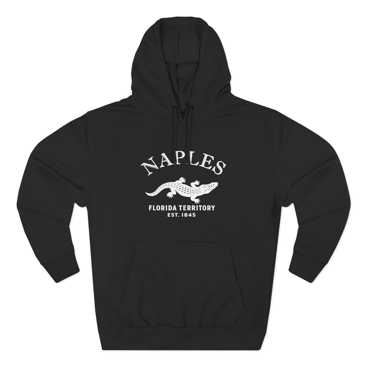 Naples Florida Vintage Retro Unisex Heavy Cotton Hoodie - White Logo