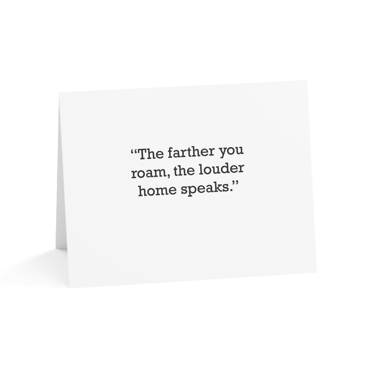 Quote 33 The Farther You Vintage Retro Thank You Card Set - Black Logo