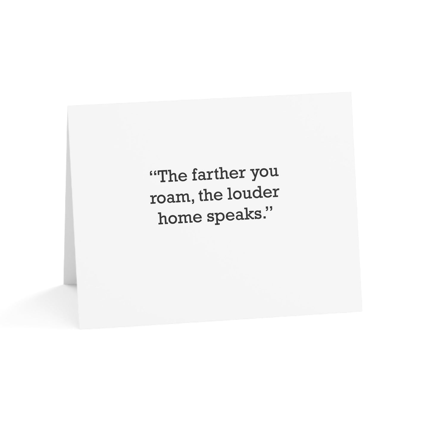 Quote 33 The Farther You Vintage Retro Thank You Card Set - Black Logo