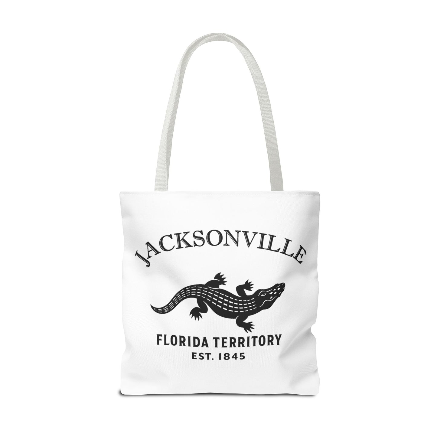 Jacksonville Florida Vintage Retro Light Canvas Tote - Black Logo