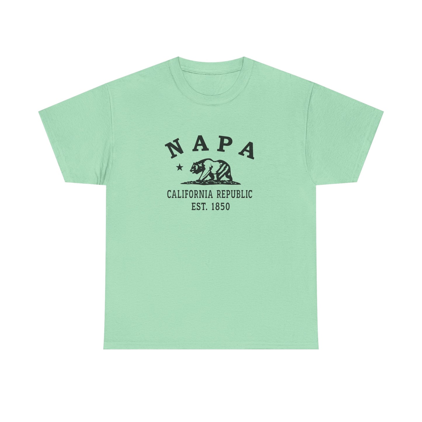 Napa California Vintage Retro Unisex Heavy Cotton Tee - Black Logo