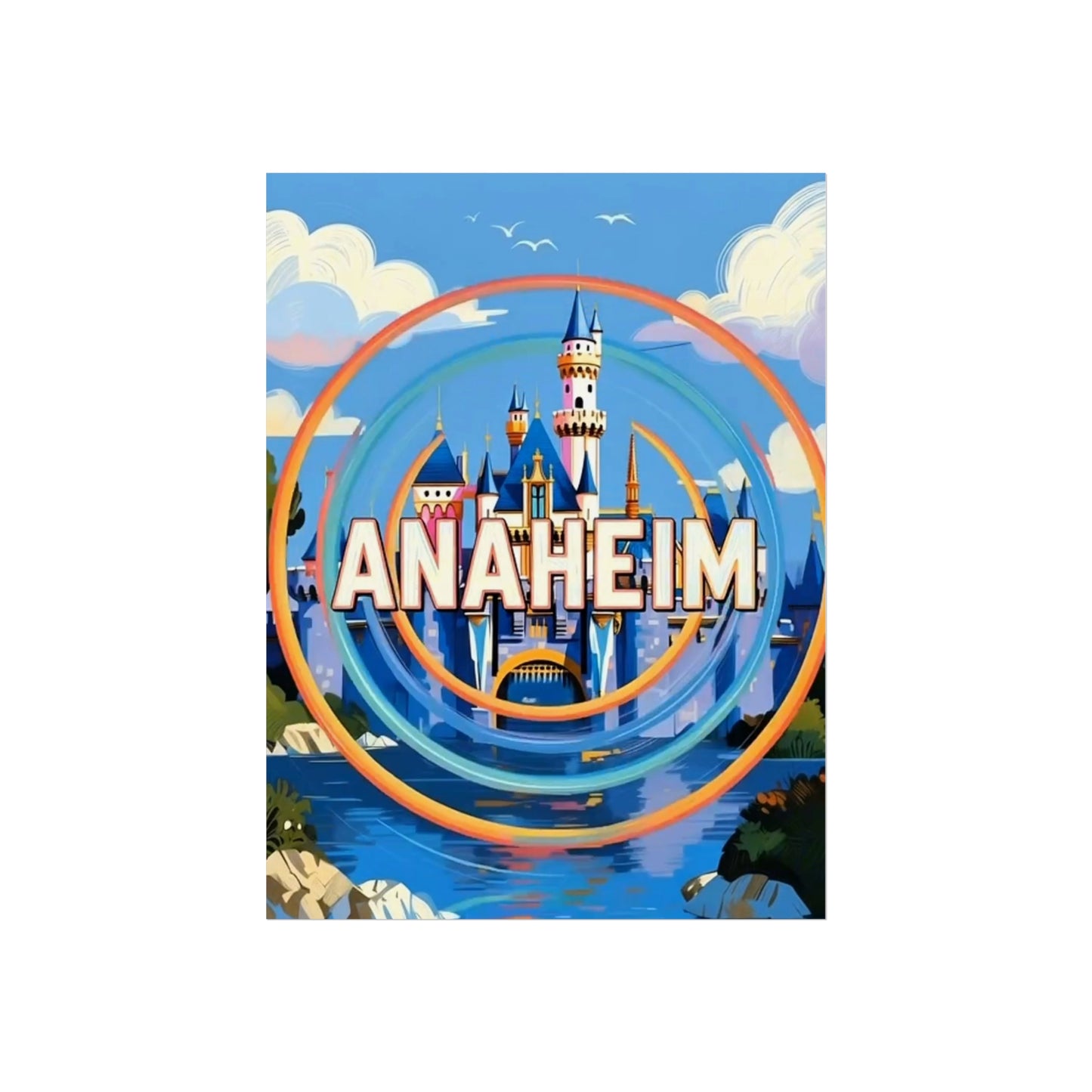 Anaheim California Vintage Retro Giclée Print Art Series Poster