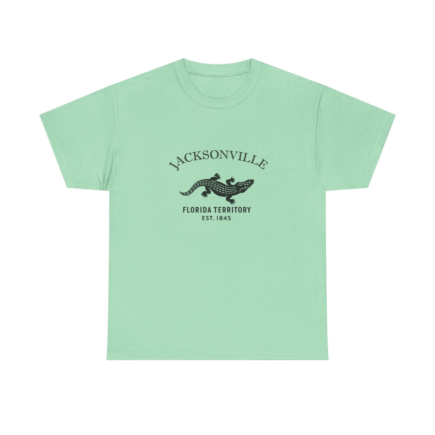 Jacksonville Florida Vintage Retro Unisex Heavy Cotton Tee - Black Logo