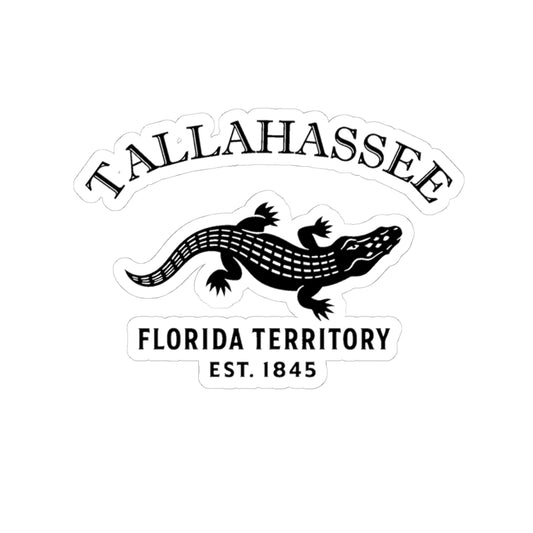 Tallahassee Florida Vintage Retro Vinyl Sticker - Black Logo