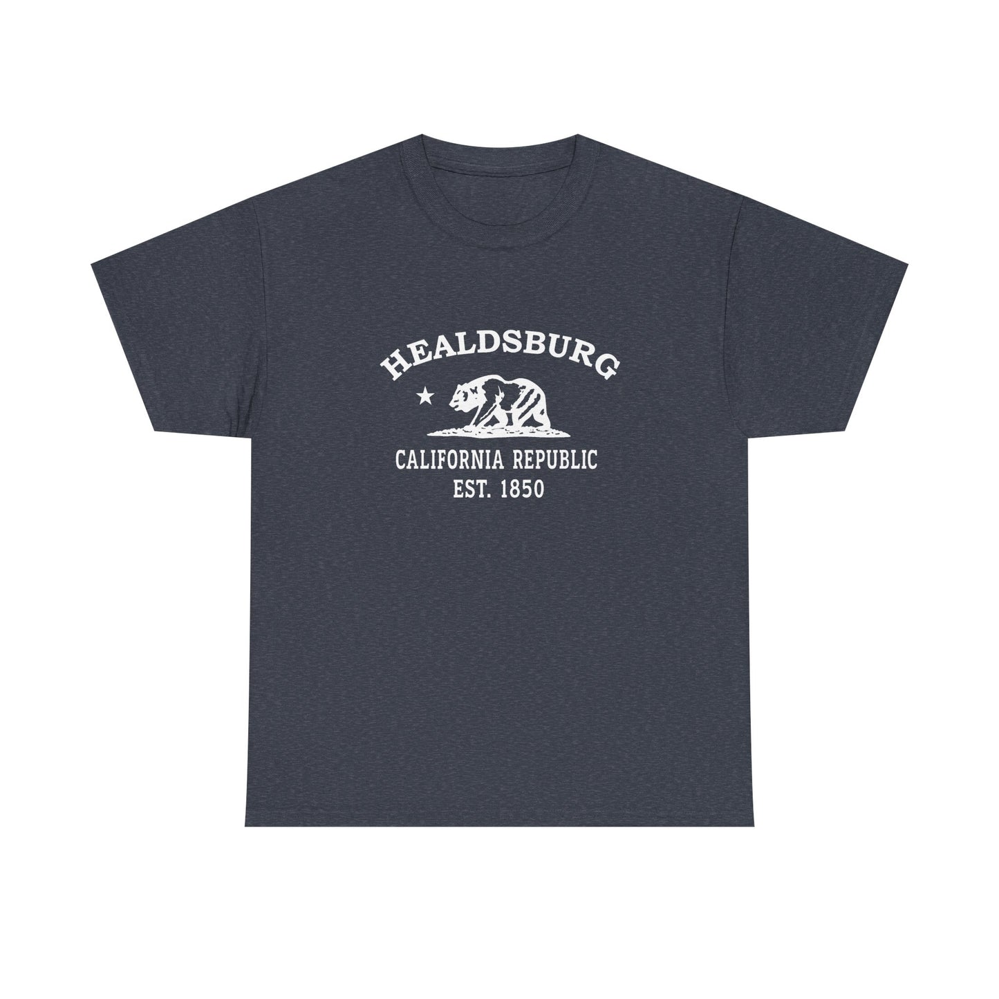 Healdsburg California Vintage Retro Unisex Heavy Cotton Tee - White Logo