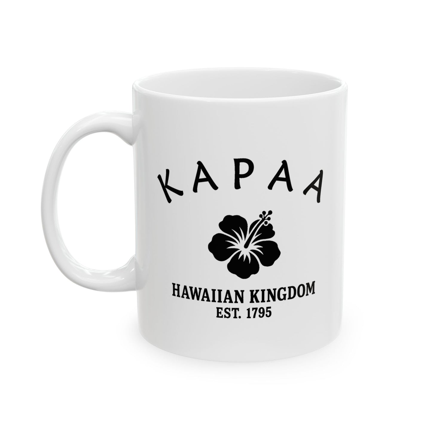 Kapaa Hawaii Vintage Retro Ceramic Mug - Black Logo
