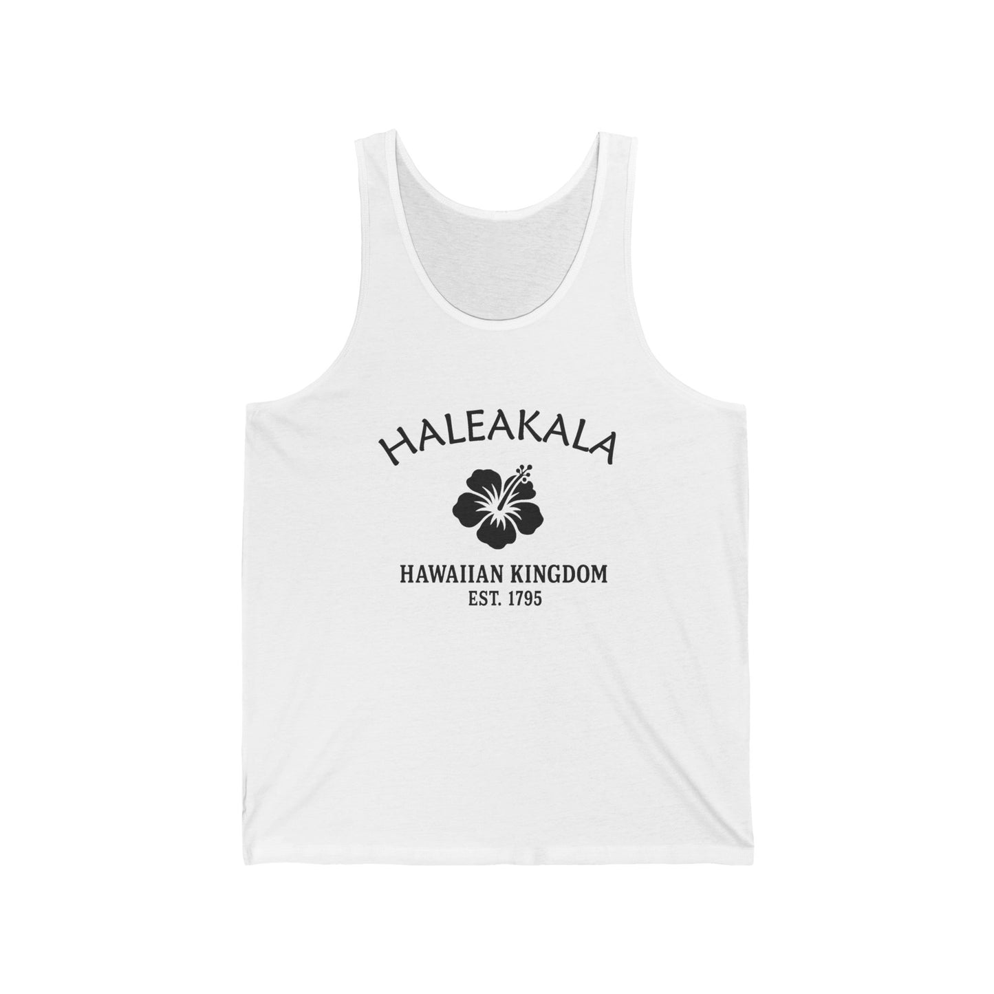 Haleakala Hawaii Vintage Retro Unisex Cotton Jersey Tank Top - Black Logo