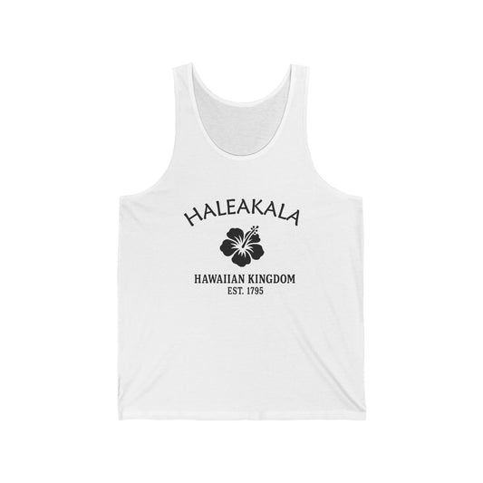 Haleakala Hawaii Vintage Retro Unisex Cotton Jersey Tank Top - Black Logo