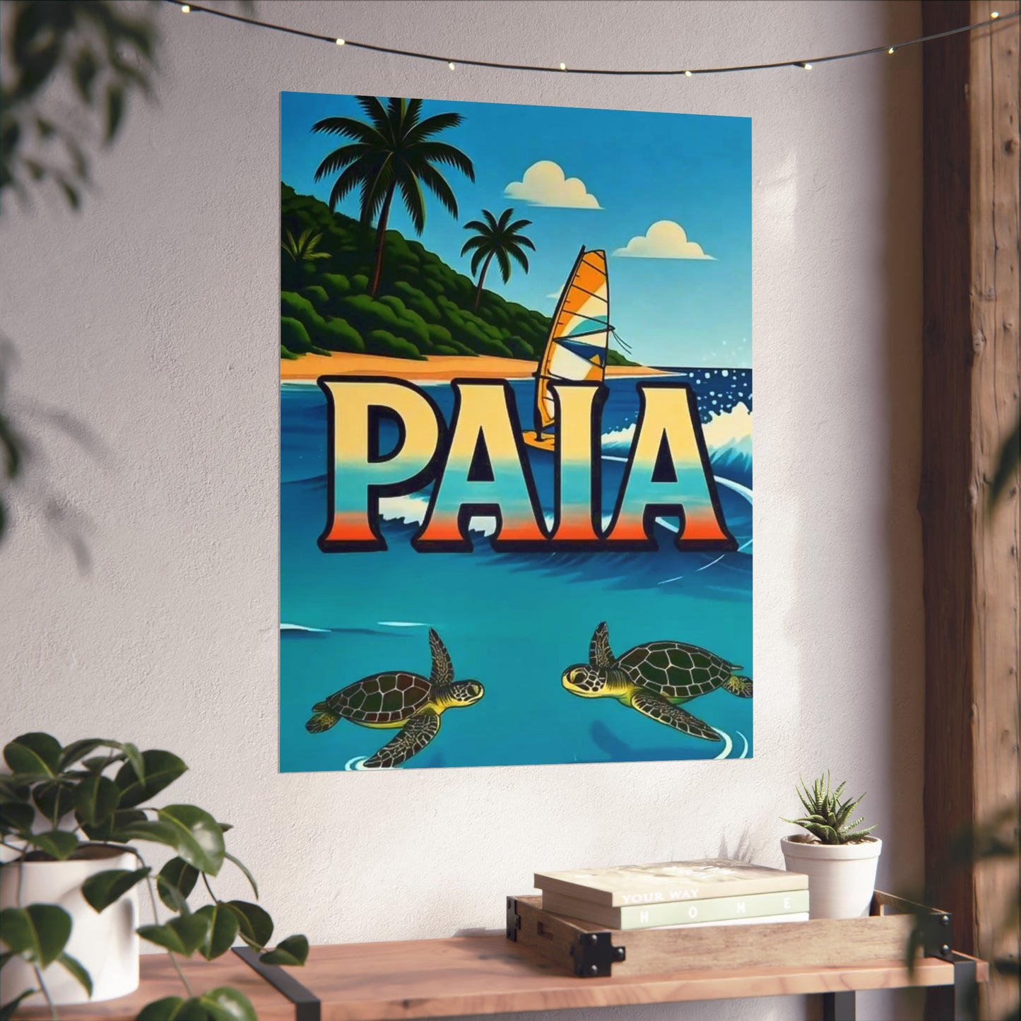 Paia Hawaii Vintage Retro Giclée Print Art Series Poster