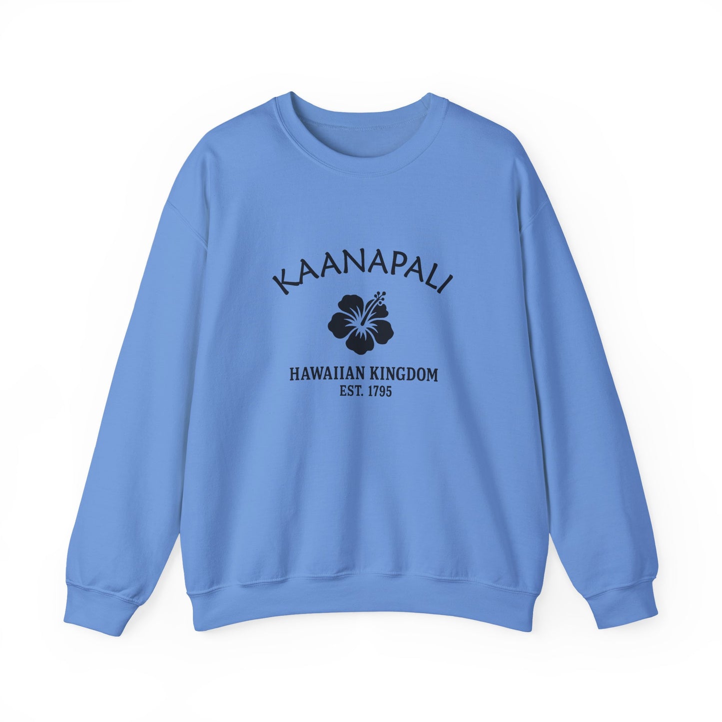 Kaanapali Hawaii Vintage Retro Unisex Heavy Crewneck Sweatshirt - Black Logo