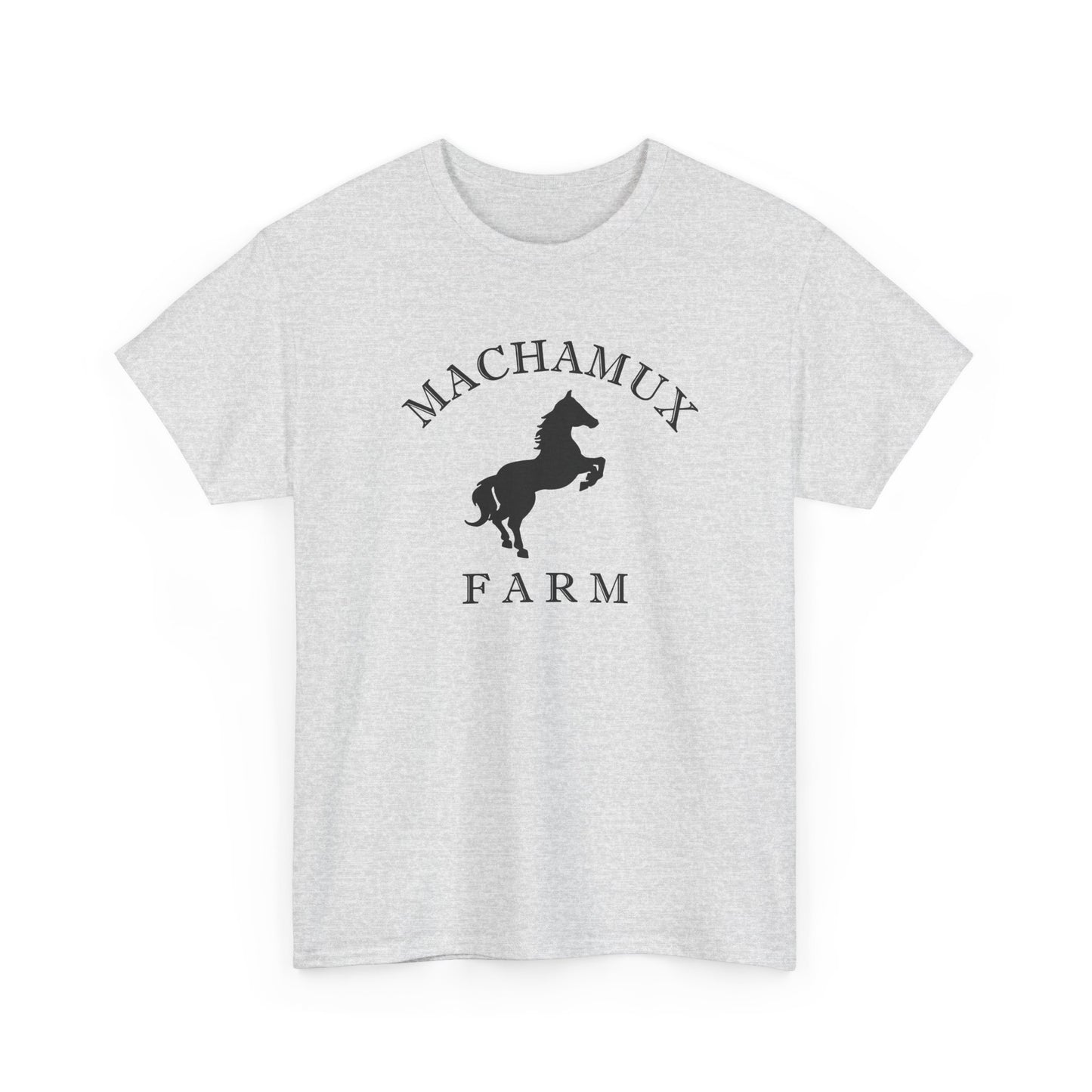 Machamux Farm Vintage Retro Unisex Heavy Cotton Tee - Black Logo