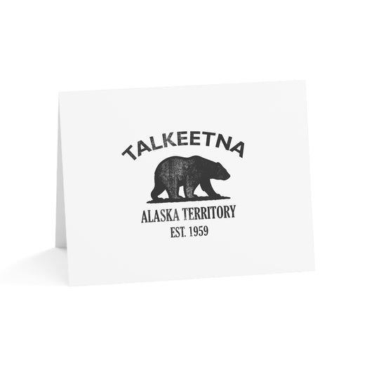Talkeetna Alaska Vintage Retro Thank You Card Set - Black Logo