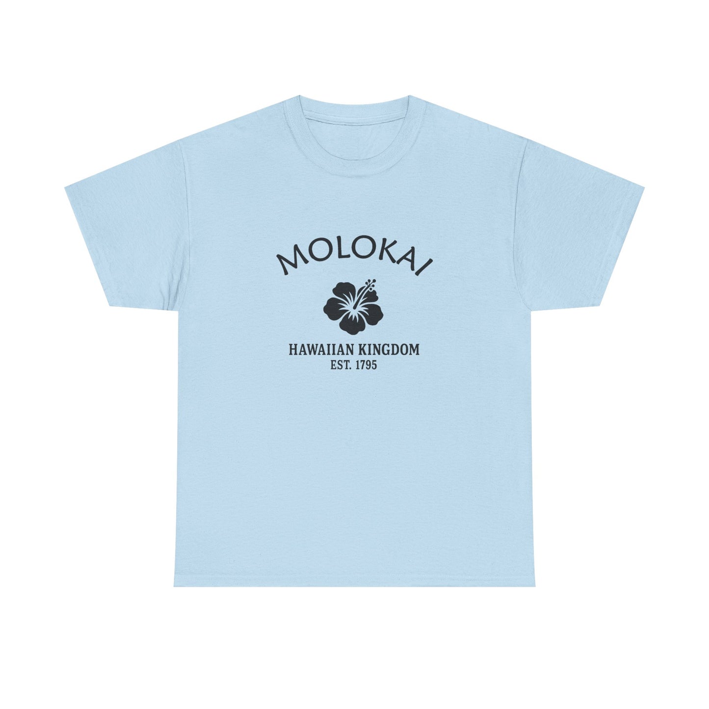 Molokai Hawaii Vintage Retro Unisex Heavy Cotton Tee - Black Logo