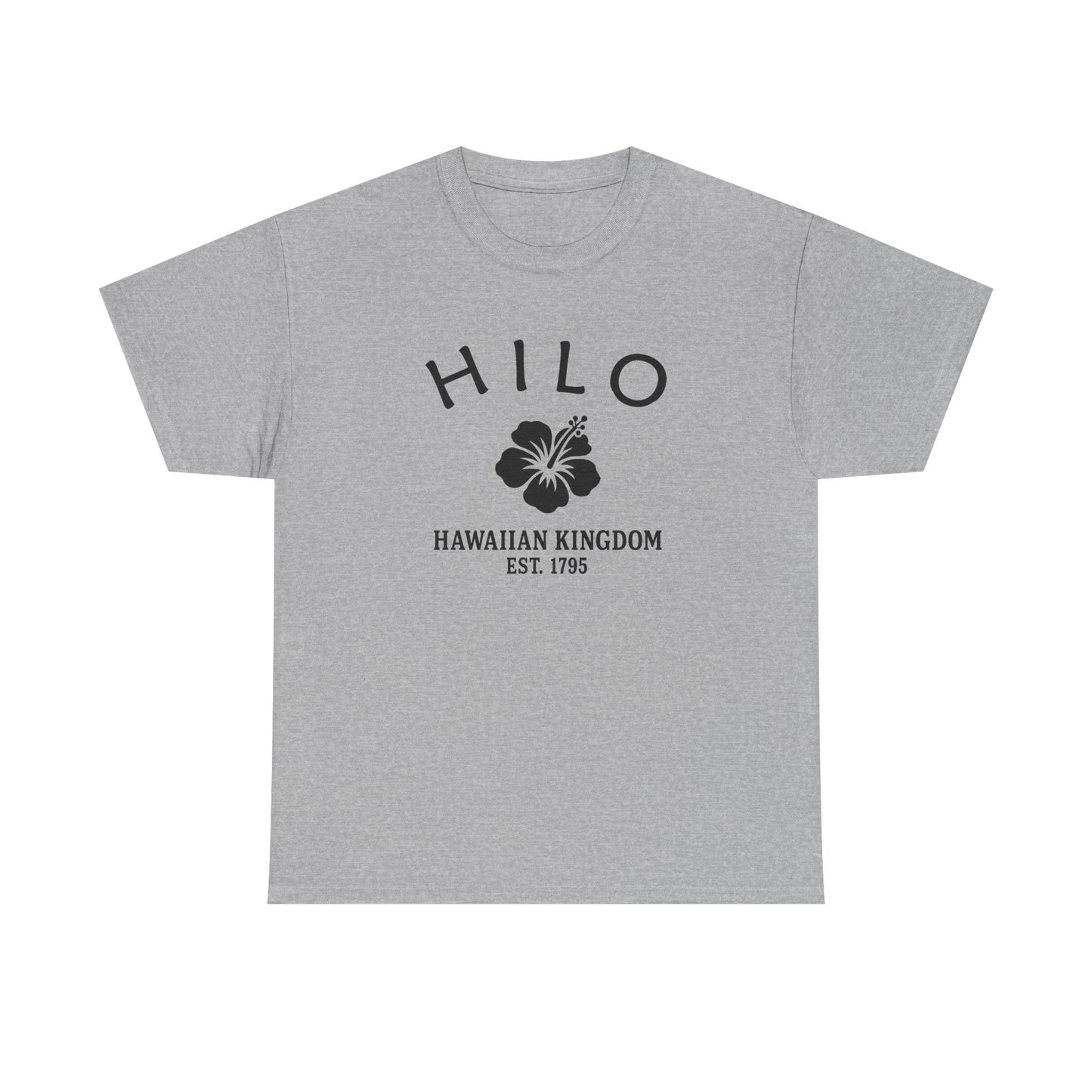 Hilo Hawaii Vintage Retro Unisex Heavy Cotton Tee - Black Logo