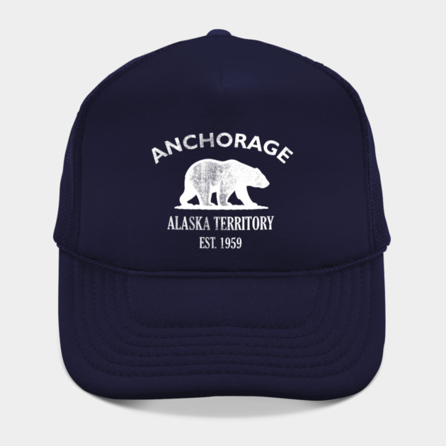 Anchorage Alaska Vintage Retro Hat - White Logo - Various Colors