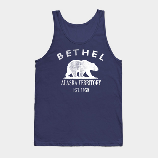 Bethel Alaska Vintage Retro Tank-Top - White Logo - Various Colors
