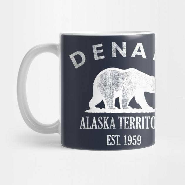 Denali Alaska Vintage Retro Mug - White Logo