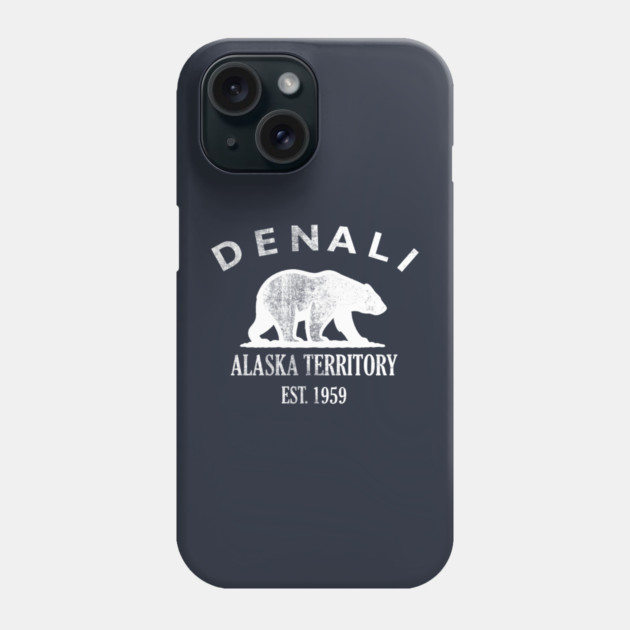 Denali Alaska Vintage Retro Phone Case - White Logo