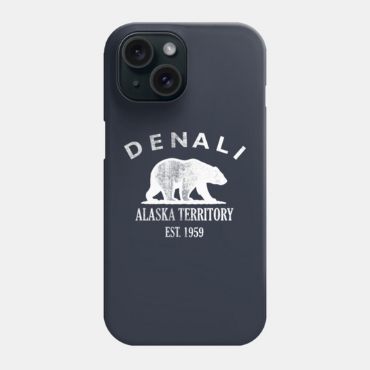 Denali Alaska Vintage Retro Phone Case - White Logo