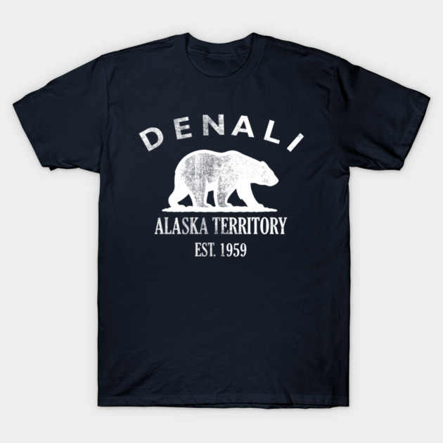 Denali Alaska Vintage Retro Women's T-Shirt - White Logo - Various Colors