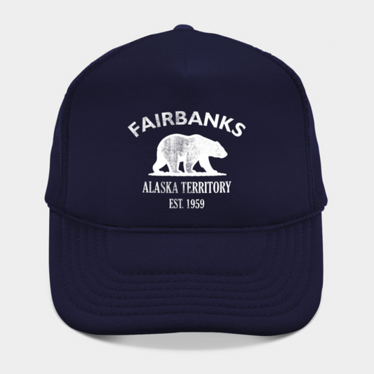 Fairbanks Alaska Vintage Retro Hat - White Logo - Various Colors