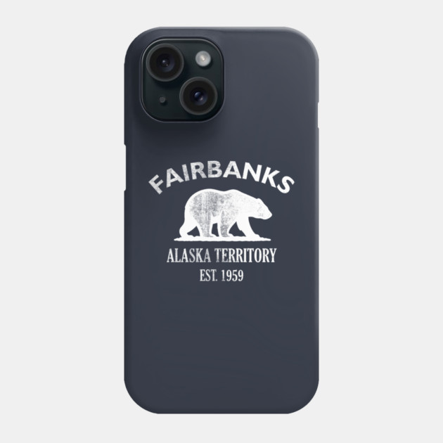 Fairbanks Alaska Vintage Retro Phone Case - White Logo