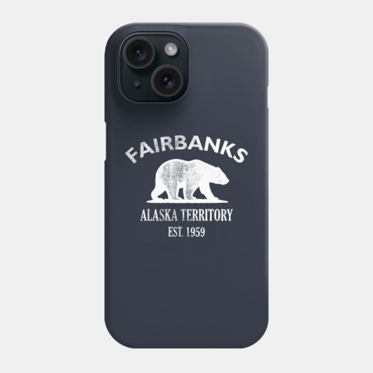Fairbanks Alaska Vintage Retro Phone Case - White Logo