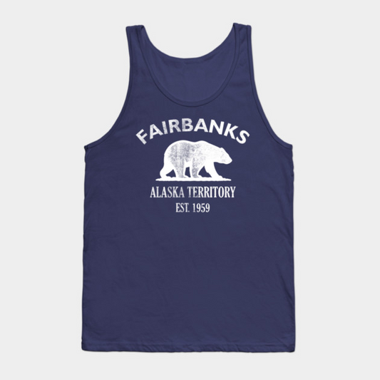 Fairbanks Alaska Vintage Retro Tank-Top - White Logo - Various Colors