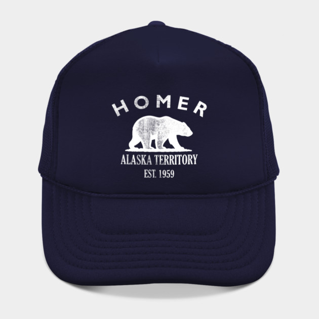 Homer Alaska Vintage Retro Hat - White Logo - Various Colors