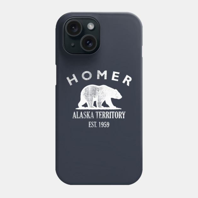 Homer Alaska Vintage Retro Phone Case - White Logo