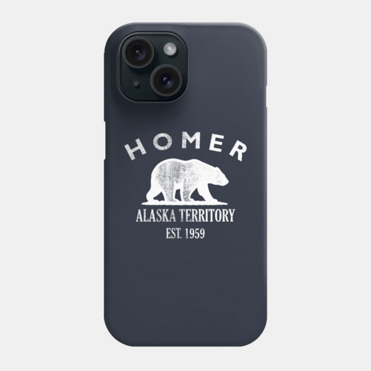 Homer Alaska Vintage Retro Phone Case - White Logo
