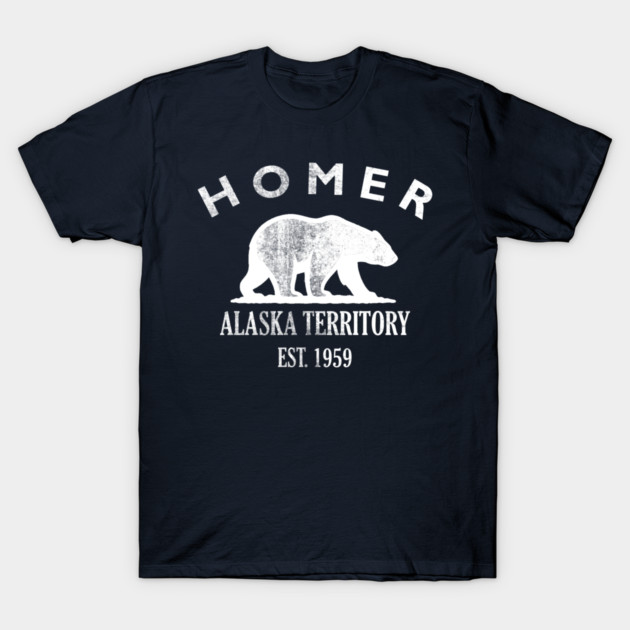 Homer Alaska Vintage Retro Women's T-Shirt - White Logo - Various Colors