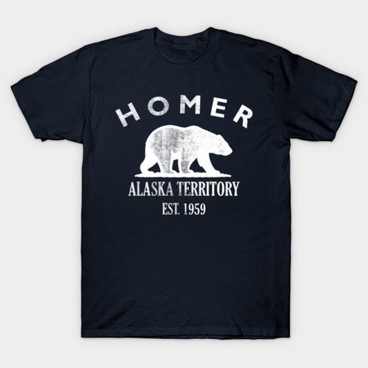 Homer Alaska Vintage Retro Women's T-Shirt - White Logo - Various Colors
