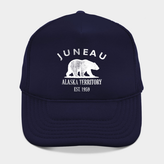 Juneau Alaska Vintage Retro Hat - White Logo - Various Colors